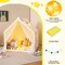 Costway Large Play Tent Kids & Toddlers Playhouse with Washable Cotton Mat, Star Lights
